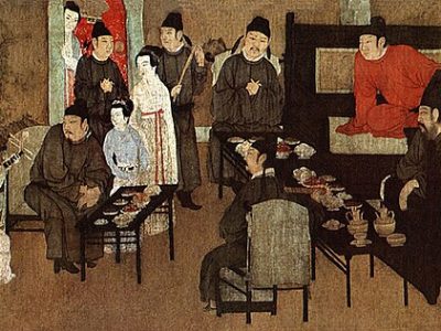 Gu Hongzhong's Night Revels, featuring a pipa